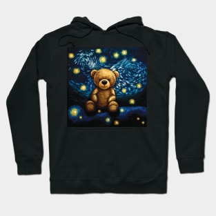 Cute Teddy bear with Stars at Night Hoodie